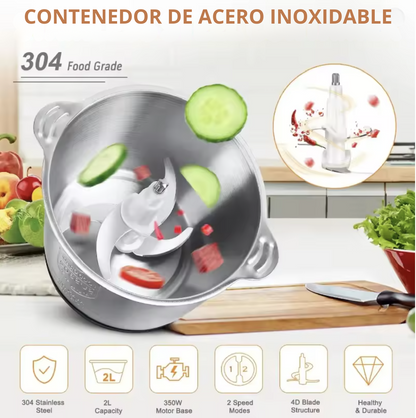 Picadora Eléctrica de 2 velocidades